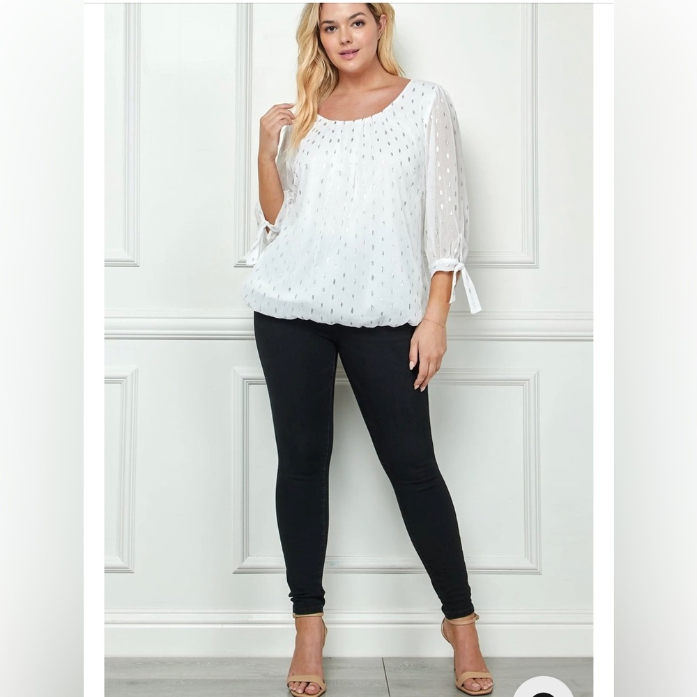 S twelve long sleeve shirt for women size M color white like new